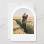 Arch Foto Elegante Kalligraphie Hochzeit Einladung (Rückseite)