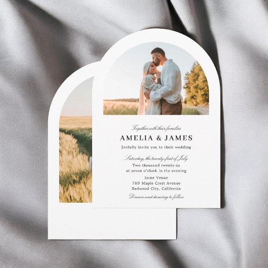 Arch Foto Elegante Kalligraphie Hochzeit Einladung