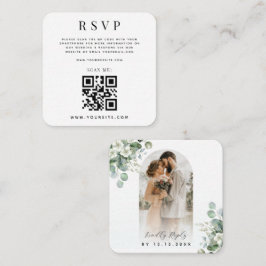 Arch Foto Eucalyptus QR Code Online Wedding RSVP Begleitkarte