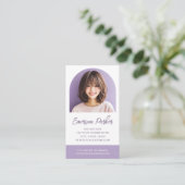 Arch Foto frisch und trendig lila oder in jeder be Visitenkarte (Stehend Vorderseite)