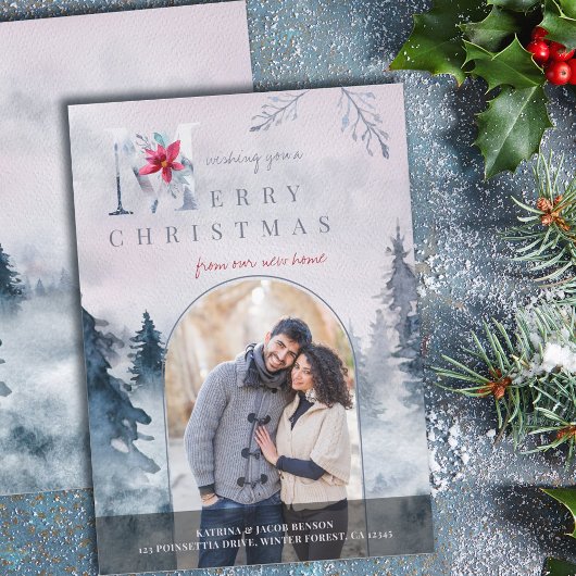 Arch Foto Frohe Weihnachten aus New Zuhause Forest Ankündigung