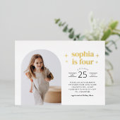 Arch Foto Geburtstag Einladung Landschaft Gold (Stehend vorne)