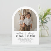 Arch Foto - Gemeinsame Einladung zum Geburtstag (Stehend Vorderseite)