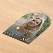 Arch Foto Gold Graduate Script Abschluss Acryleinladungen (Ablage )