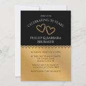 Arch Foto Golden 50th Wedding Anniversary Party Einladung (Vorderseite)