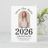 Arch Foto Graduate 2025 Graduation Party Save The Date (Stehend Vorderseite)