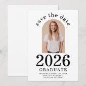 Arch Foto Graduate 2025 Graduation Party Save The Date (Vorne/Hinten)