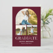 Arch Foto Graduation Party Einladung (Stehend Vorderseite)