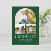 Arch Foto Graduation Party Einladung (Stehend Vorderseite)