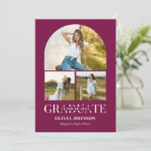 Arch Foto Graduation Party Einladung (Stehend Vorderseite)