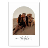 Arch Foto Hochzeit Tischnummern (Vorderseite)