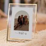 Arch Foto Hochzeit Tischnummern<br><div class="desc">Eine elegante, moderne Tischnummer mit einem schönen kalligraphischen Schriftart und minimalistischem Design. Editieren Sie die meisten Texte und alle Farben, damit diese Foto-Tischnummer Ihren Anforderungen und Ihrem persönlichen Stil entspricht // Für passende Artikel besuchen Sie bitte die "ALICE"-Kollektion im Shop Sincerely By Nicole Zazzle. * Wenn Ihnen dieses Design gefällt,...</div>