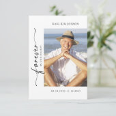 Arch Foto Kalligrafie Script Beileid Beerdigung Dankeskarte (Stehend Vorderseite)