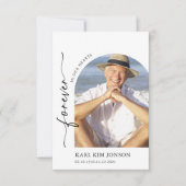 Arch Foto Kalligrafie Script Beileid Beerdigung Dankeskarte (Vorderseite)