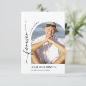 Arch Foto Kalligrafie Script Beileid Beerdigung Dankeskarte (Stehend Vorderseite)