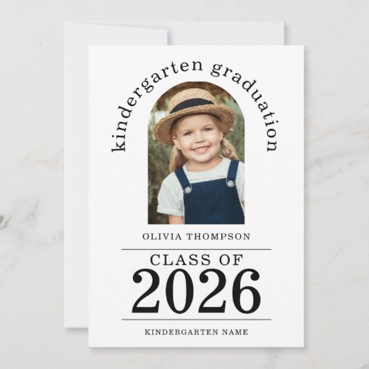 Arch Foto Kindergarten Graduate 2025 Ankündigung (Vorderseite)