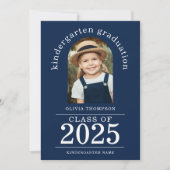 Arch Foto Kindergarten Graduate 2025 Navy Blue Ankündigung (Vorderseite)