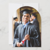 Arch Foto Lila Gold Abschluss Ankündigung (Rückseite)