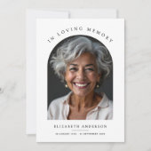 Arch Foto Moderne Gedächtnisbeerdigung Dankeskarte (Vorderseite)