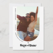 Arch Foto Moderne Retro Typografie Save the Date (Vorderseite)