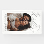 Arch Foto Moderne Script Hochzeit Willkommen Banner (Horizontal)