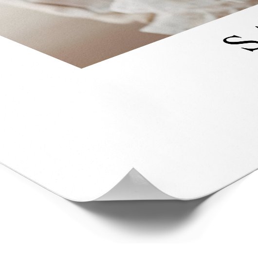 Arch Foto Moderne Script Hochzeit Willkommen Poster (Ecke)