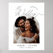 Arch Foto Moderne Script Hochzeit Willkommen Poster (Vorne)