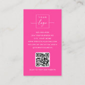 Arch-Foto, modernes minimalistisches QR-Logo in Ro Visitenkarte (Rückseite)