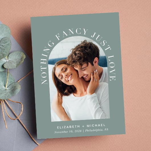 Arch Foto Nichts Extravagant nur Liebe Sage Hochze Einladung