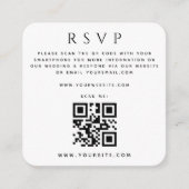 Arch Foto Pampas Grass Boho QR Code Wedding RSVP Begleitkarte (Vorderseite)
