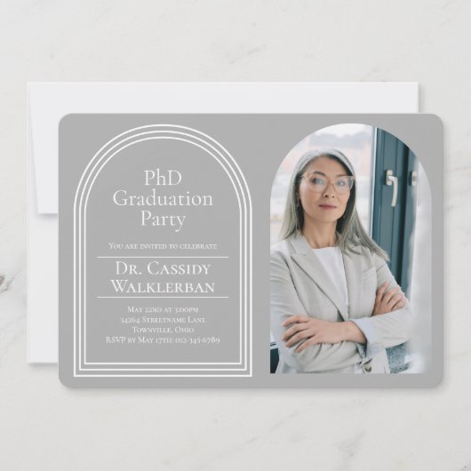 Arch Foto PhD Abschluss Einladung (Vorderseite)