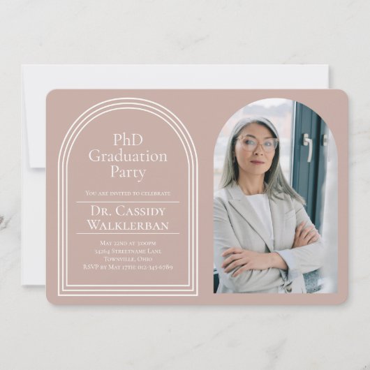 Arch Foto PhD Abschluss Einladung (Vorderseite)