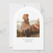 Arch Foto Pinselkalligraphie Sweet 16 Einladung (Rückseite)