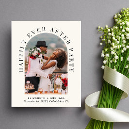 Arch Foto QR Code Cream Wedding Reception Einladun