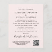 Arch Foto QR Code Rosa Hochzeitsempfang einladen (Rückseite)