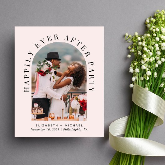 Arch Foto QR Code Rosa Hochzeitsempfang einladen