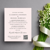 Arch Foto QR Code Rosa Hochzeitsempfang einladen