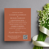 Arch Foto QR Code Terracotta Empfang Einladung