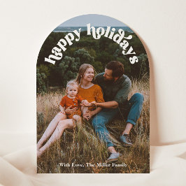 Arch Foto Retro Happy Holidays Card Einladung