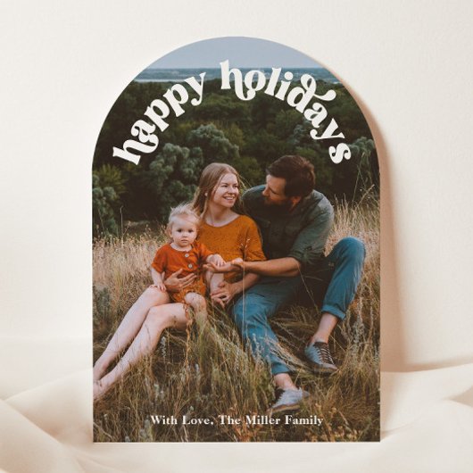 Arch Foto Retro Happy Holidays Card Einladung