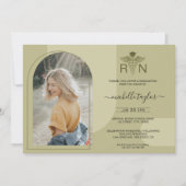 Arch Foto RN Nurse Medicine Caduceus Graduate Einladung (Vorderseite)
