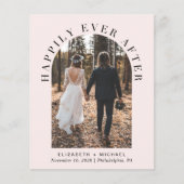 Arch Foto Rosa Hochzeitsempfang Einladung (Vorderseite)