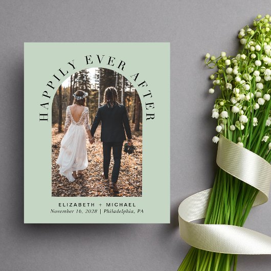 Arch Foto Sage Hochzeitsempfang Einladung