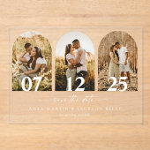 Arch Foto Save the Date Hochzeitskarte Acryleinladungen (Vorderseite)