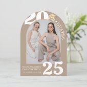 Arch Foto Twin Uni High School Abschluss Einladung (Stehend Vorderseite)