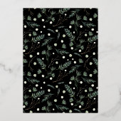 Arch Foto Verheiratet und Mercedes Foil Holiday Ca Folieneinladung (Rückseite)