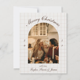 Arch-Foto-Weihnachtsfeiertagskarte 2025 Feiertagskarte