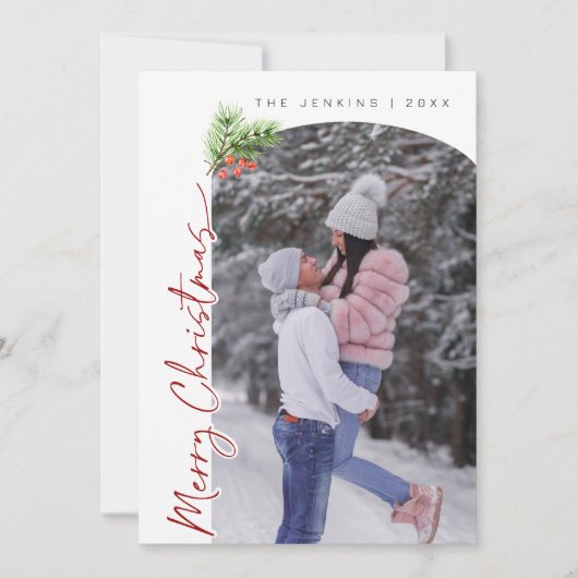 Arch Foto Weihnachtskarten Einladung (Vorderseite)