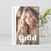 Arch Foto white retro grad Abschluss Ankündigung (Stehend Vorderseite)