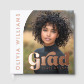 Arch Foto white retro grad Abschluss Gästebuch (Vorderseite)